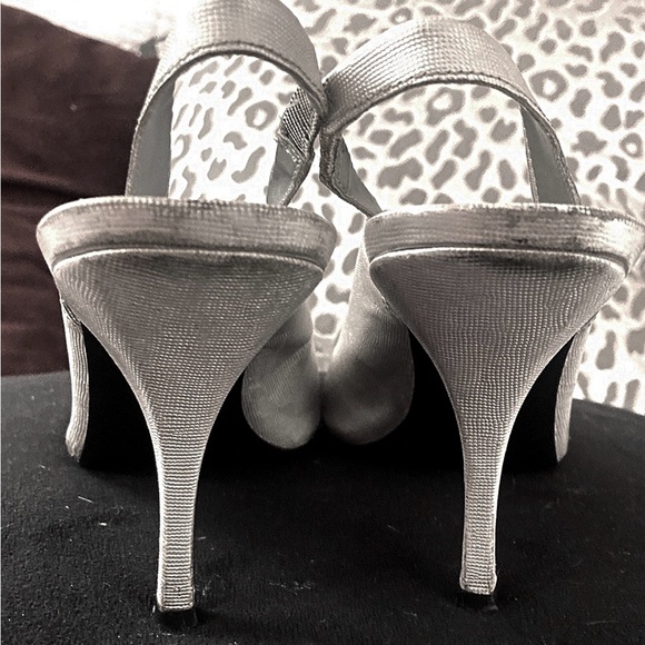 BCBG Silver Slingback Stiletto Sandal - Picture 7 of 12